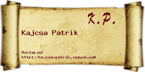 Kajcsa Patrik névjegykártya